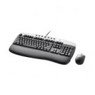 Logitech Keyboard + Mouse Premium Desktop 967311-0403 Corded Keyboard and Cordless Optical Mouse Combo